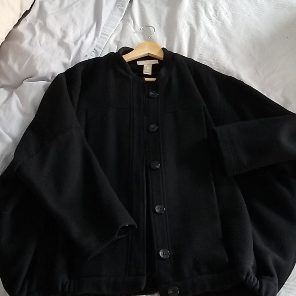 Oversized wool blend jacket